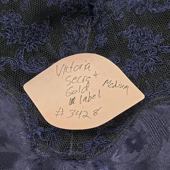 VINTAGE Victoria's Secret Gold Label Slip Dress Womens Medium Purple Chemise 90s - Picture 12 of 12